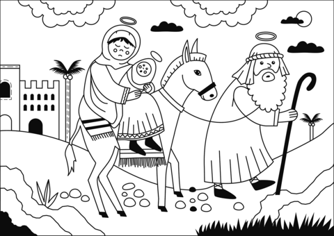 Escape To Egypt Coloring Page